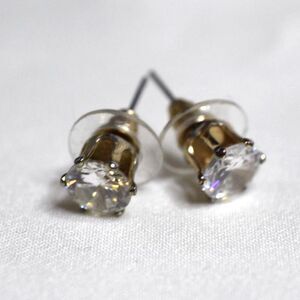 "Party Everyday" Y2K Gold Tone CZ Inset Stud/Post Unisex Timeless Earrings